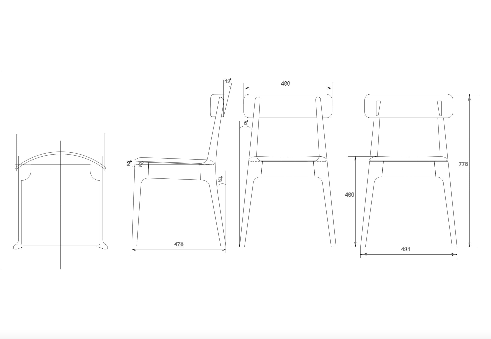 CAROLINA | Chaise en chêne